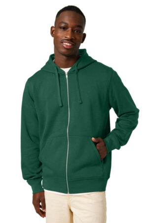 BOTTLE GREEN SXU011 stanley/stella unisex mixer full-zip hooded sweatshirt