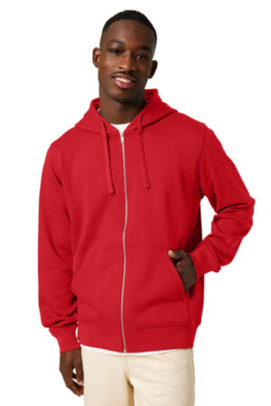 RED SXU011 stanley/stella unisex mixer full-zip hooded sweatshirt