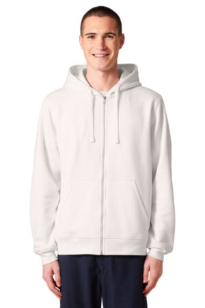 VINTAGE WHITE SXU011 stanley/stella unisex mixer full-zip hooded sweatshirt