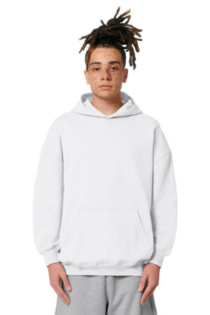 WHITE SXU028 stanley/stella unisex cooper dry hooded sweatshirt