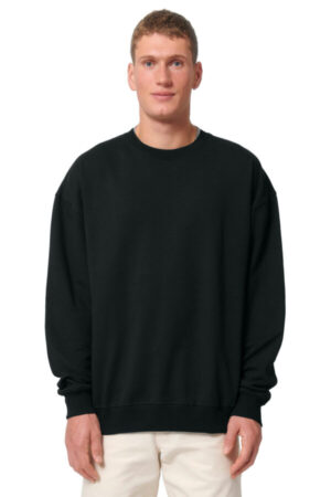 BLACK SXU029 stanley/stella unisex ledger dry crewneck sweatshirt