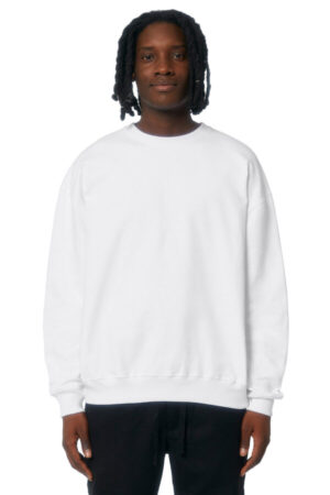 WHITE SXU029 stanley/stella unisex ledger dry crewneck sweatshirt