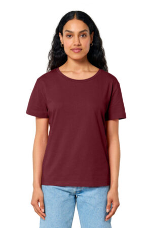 BURGUNDY SXW008 stanley/stella women's stella serena scoop neck tee