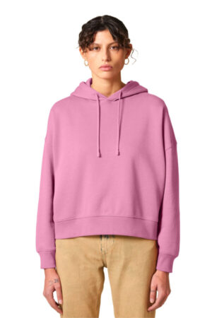 BUBBLE PINK SXW035 stanley/stella women's stella nora hooded sweatshirt