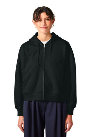 BLACK SXW037 stanley/stella women's stella ida full-zip hooded sweatshirt