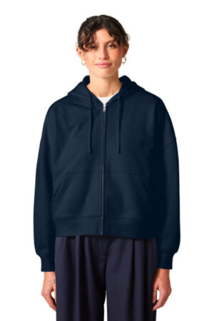FRENCH NAVY SXW037 stanley/stella women's stella ida full-zip hooded sweatshirt