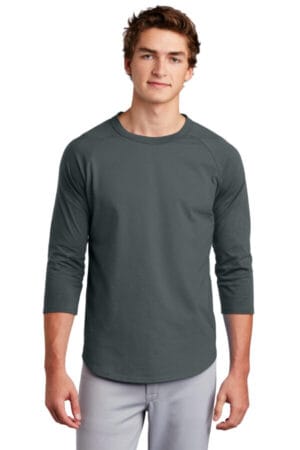 IRON GREY T200 sport-tek colorblock raglan jersey