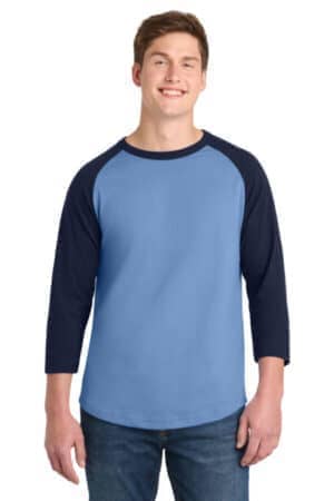 T200 sport-tek colorblock raglan jersey