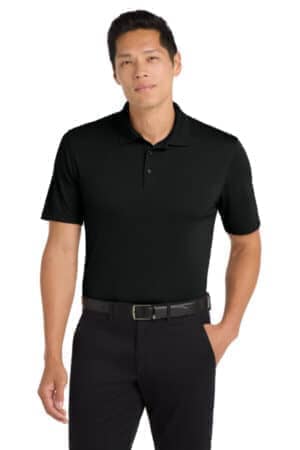 DEEP BLACK TLK110 port authority tall dry zone uv micro-mesh polo