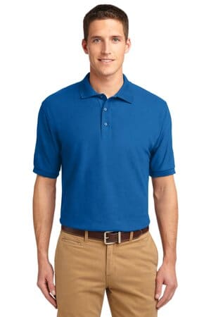 STRONG BLUE TLK500 port authority tall silk touch polo