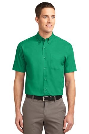 COURT GREEN TLS508 port authority tall short sleeve easy care shirt