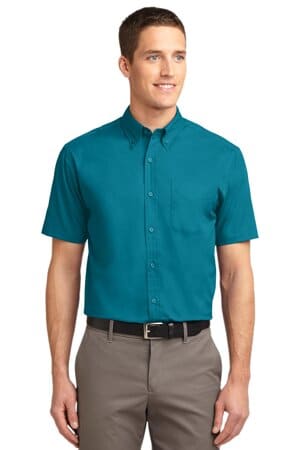 TEAL GREEN TLS508 port authority tall short sleeve easy care shirt