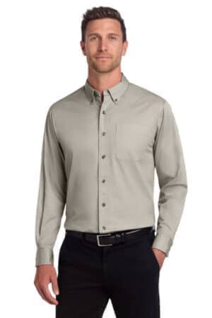 STONE TLS600T port authority tall long sleeve twill shirt