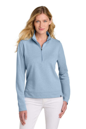 LIGHT BLUE HEATHER TM1LD007 travismathew women's coveside 1/2-zip