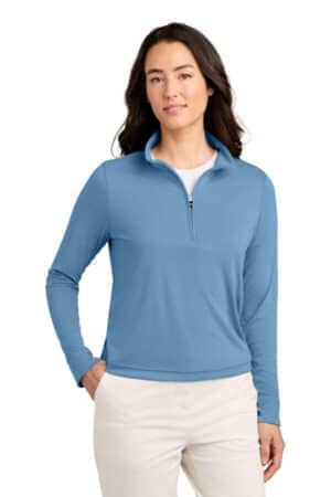 BRILLIANT BLUE HEATHER BRILLIANT BLUE HEATHER TMA42777 travismathew women's coto 1/2-zip