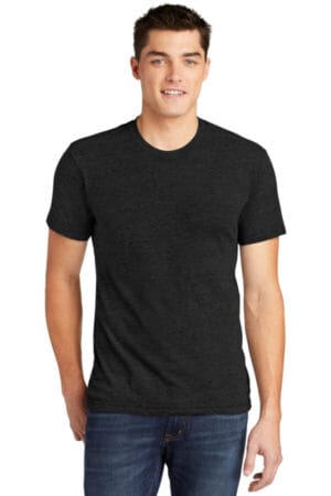 TRI BLACK TR401 american apparel tri-blend short sleeve track t-shirt