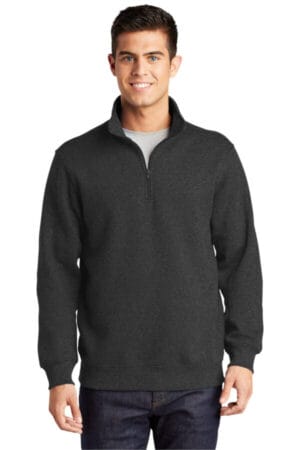 GRAPHITE HEATHER TST253 sport-tek tall 1/4-zip sweatshirt