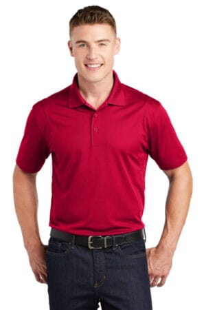 DEEP RED TST650 sport-tek tall micropique sport-wick polo