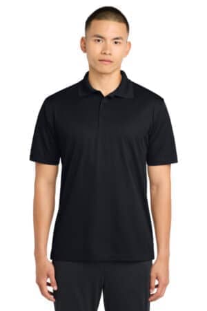 BLACK BLACK TST650 sport-tek tall micropique sport-wick polo