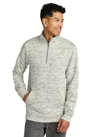 HI RISE GREY SPACE DYE TTCM6107 tentree space dye fleece 1/4-zip