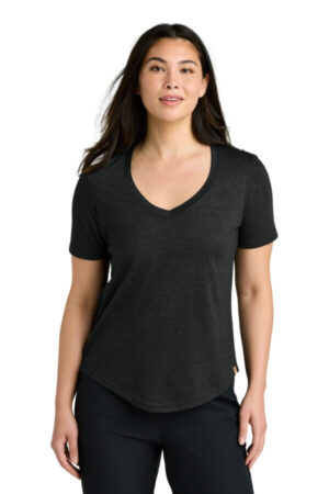 METEORITE BLACK HEATHER TTCW5646 tentree women's treeblend v-neck t-shirt