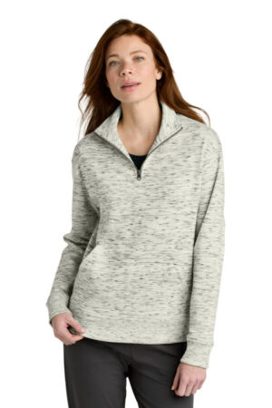 HI RISE GREY SPACE DYE TTCW6108 tentree women's space dye fleece 1/4-zip