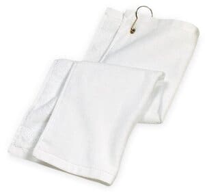 WHITE TW51 port authority grommeted golf towel