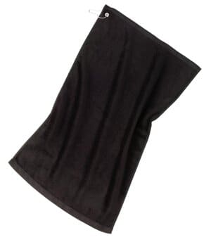 BLACK TW51 port authority grommeted golf towel