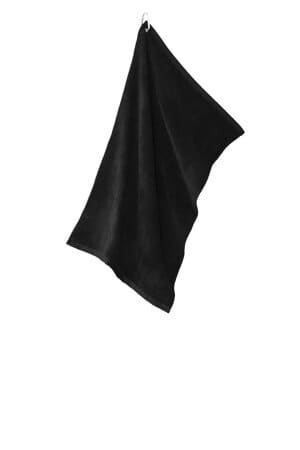 BLACK TW530 port authority grommeted microfiber golf towel