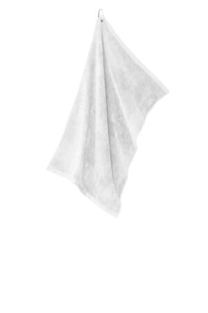 WHITE TW530 port authority grommeted microfiber golf towel