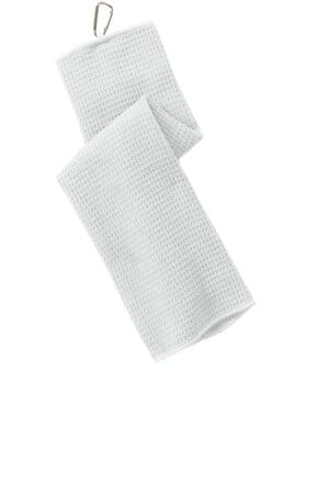 WHITE TW60 port authority waffle microfiber golf towel