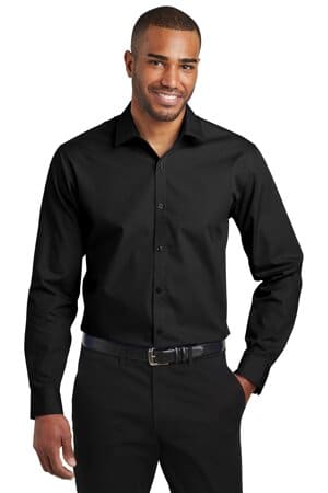 W103 port authority slim fit carefree poplin shirt