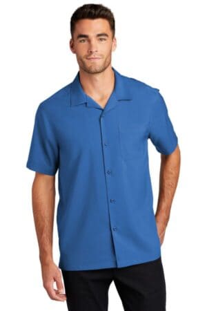 TRUE BLUE W400 port authority short sleeve performance staff shirt