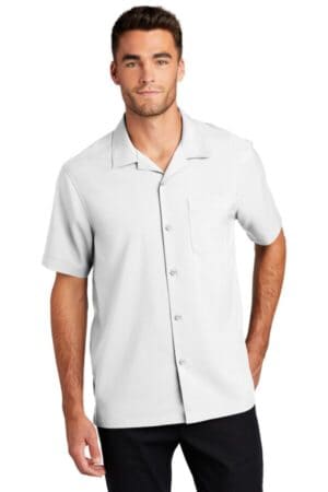 WHITE W400 port authority short sleeve performance staff shirt
