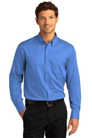 ULTRAMARINE BLUE W808 port authority long sleeve superpro react twill shirt