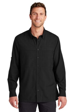 DEEP BLACK W960 port authority long sleeve uv daybreak shirt