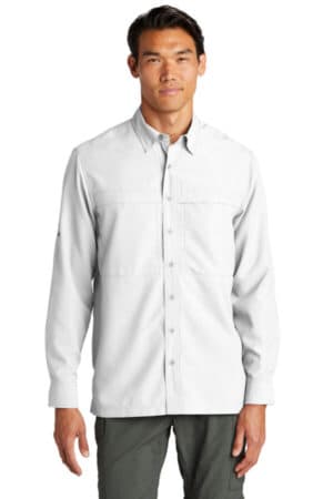WHITE W960 port authority long sleeve uv daybreak shirt