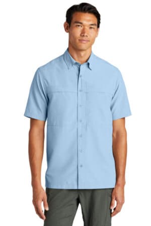 LIGHT BLUE W961 port authority short sleeve uv daybreak shirt