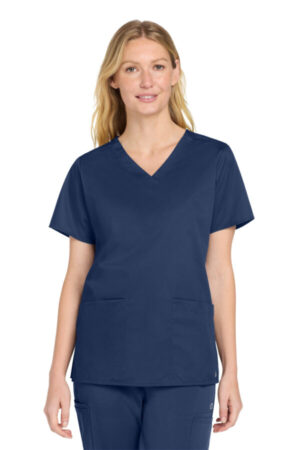 NAVY WW4560 wink women's workflex v-neck top