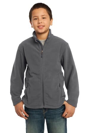 IRON GREY Y217 port authority youth value fleece jacket