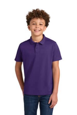 PRISM PURPLE PRISM PURPLE Y240 port authority youth wearever performance pique polo