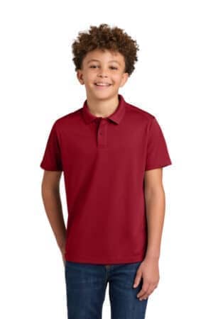 RICH RED RICH RED Y240 port authority youth wearever performance pique polo