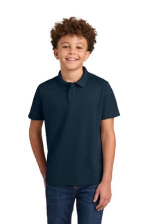 RIVER BLUE NAVY Y240 port authority youth wearever performance pique polo