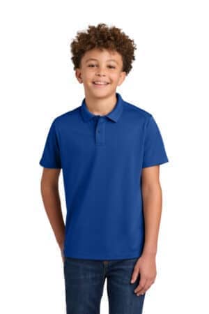 TRUE ROYAL Y240 port authority youth wearever performance pique polo