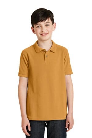 GOLD Y500 port authority youth silk touch polo