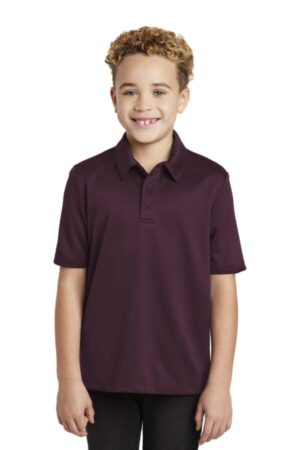 MAROON Y540 port authority youth silk touch performance polo