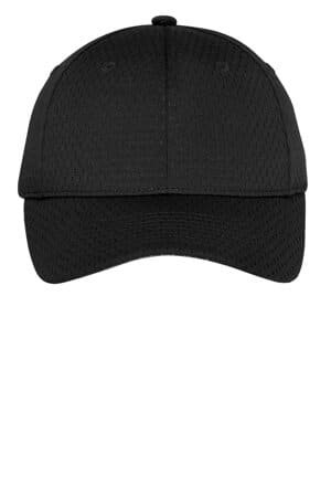 BLACK YC833 port authority youth pro mesh cap