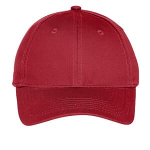 RED YC914 port & company youth six-panel unstructured twill cap