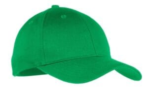 KELLY GREEN YCP80 port & company youth six-panel twill cap