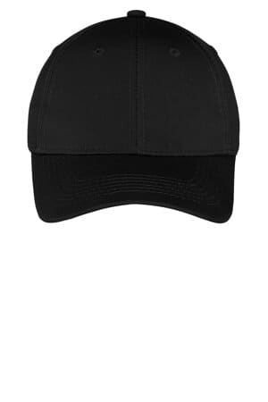 BLACK YCP80 port & company youth six-panel twill cap